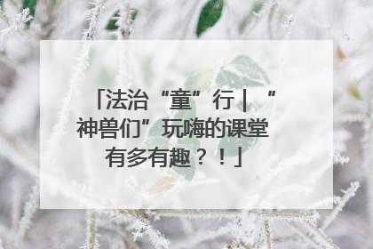 法治“童”行｜“神兽们”玩嗨的课堂有多有趣？！
