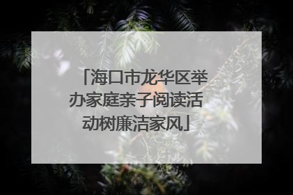 海口市龙华区举办家庭亲子阅读活动树廉洁家风