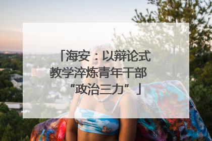 海安：以辩论式教学淬炼青年干部“政治三力”