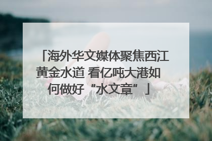 海外华文媒体聚焦西江黄金水道 看亿吨大港如何做好“水文章”