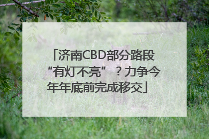 济南CBD部分路段“有灯不亮”？力争今年年底前完成移交