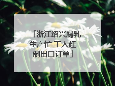 浙江绍兴腐乳生产忙 工人赶制出口订单