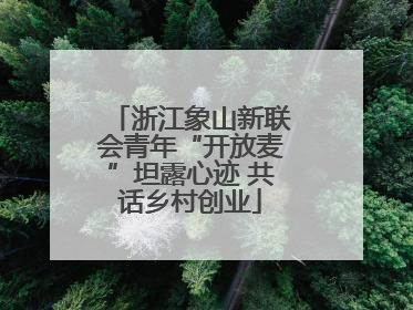 浙江象山新联会青年“开放麦”坦露心迹 共话乡村创业
