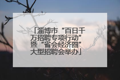 淄博市“百日千万招聘专项行动”暨“省会经济圈”大型招聘会举办