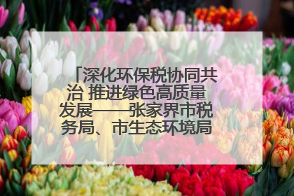 深化环保税协同共治 推进绿色高质量发展——张家界市税务局、市生态环境局签署合作备忘录