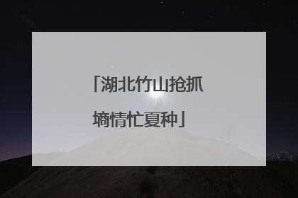 湖北竹山抢抓墒情忙夏种