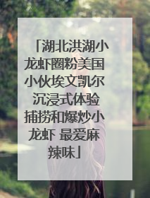 湖北洪湖小龙虾圈粉美国小伙埃文凯尔 沉浸式体验捕捞和爆炒小龙虾 最爱麻辣味