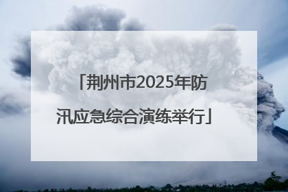 荆州市2025年防汛应急综合演练举行