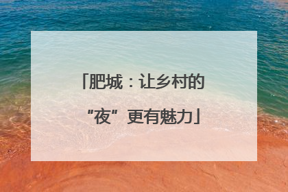 肥城：让乡村的“夜”更有魅力