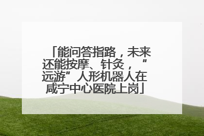 能问答指路，未来还能按摩、针灸，“远游”人形机器人在咸宁中心医院上岗