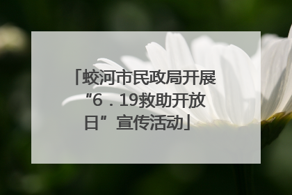 蛟河市民政局开展“6．19救助开放日”宣传活动