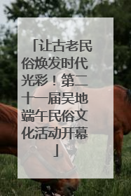 让古老民俗焕发时代光彩！第二十一届吴地端午民俗文化活动开幕