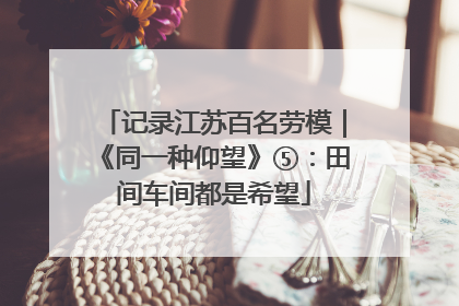 记录江苏百名劳模｜《同一种仰望》⑤：田间车间都是希望