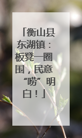 衡山县东湖镇：板凳一圈围，民意“唠”明白！