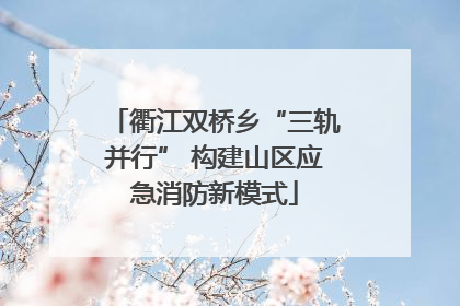 衢江双桥乡“三轨并行” 构建山区应急消防新模式