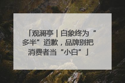 观澜亭｜白象终为“多半”道歉，品牌别把消费者当“小白”