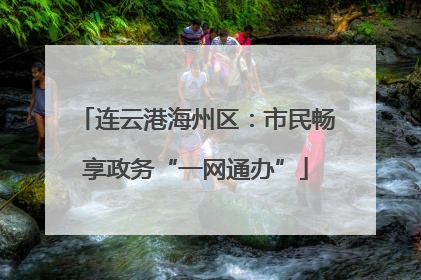连云港海州区：市民畅享政务“一网通办”