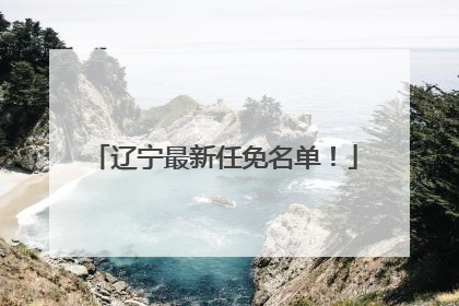 辽宁最新任免名单！