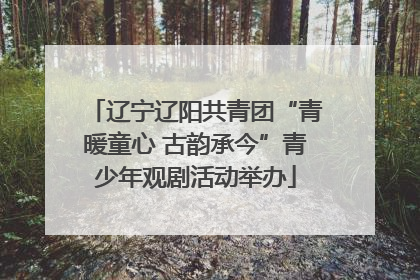 辽宁辽阳共青团“青暖童心 古韵承今”青少年观剧活动举办