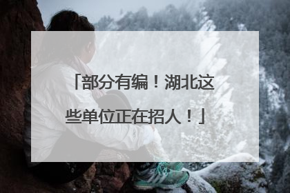 部分有编！湖北这些单位正在招人！