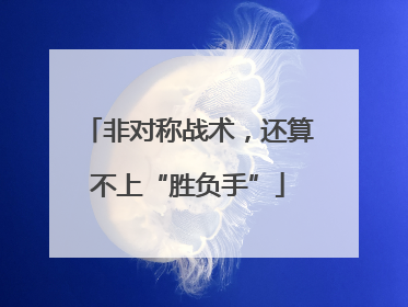 非对称战术，还算不上“胜负手”