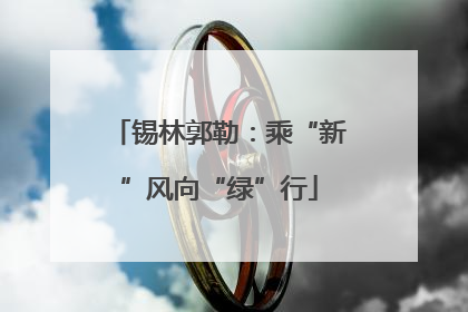 锡林郭勒：乘“新”风向“绿”行