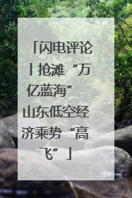 闪电评论丨抢滩“万亿蓝海” 山东低空经济乘势“高飞”