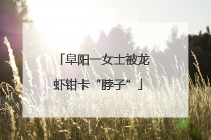 阜阳一女士被龙虾钳卡“脖子”