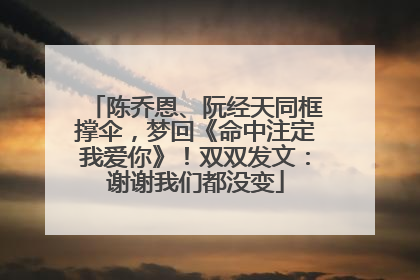 陈乔恩、阮经天同框撑伞，梦回《命中注定我爱你》！双双发文：谢谢我们都没变