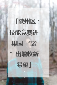 陕州区：技能竞赛进果园 “袋”出增收新希望