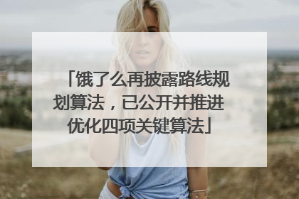 饿了么再披露路线规划算法，已公开并推进优化四项关键算法