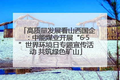 高质量发展看山西国企：中能煤业开展“6·5”世界环境日专题宣传活动 共筑绿色矿山