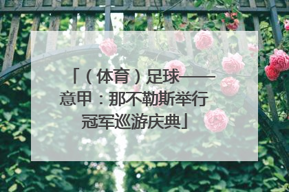 （体育）足球——意甲：那不勒斯举行冠军巡游庆典