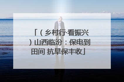 （乡村行·看振兴）山西临汾：保电到田间 抗旱保丰收