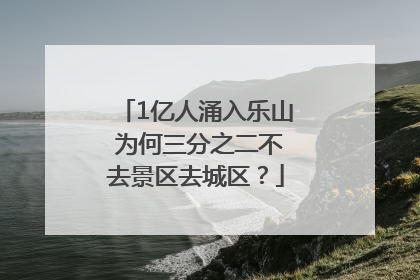 1亿人涌入乐山 为何三分之二不去景区去城区？