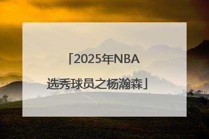 2025年NBA选秀球员之杨瀚森