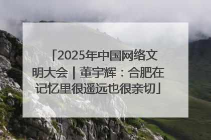2025年中国网络文明大会｜董宇辉：合肥在记忆里很遥远也很亲切