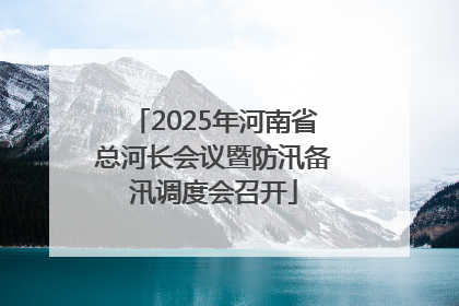 2025年河南省总河长会议暨防汛备汛调度会召开