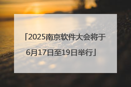 2025南京软件大会将于6月17日至19日举行