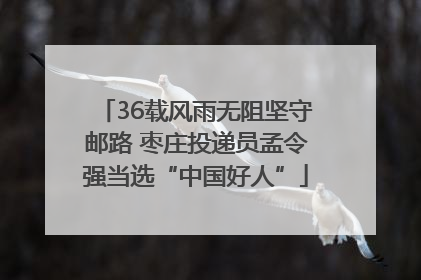 36载风雨无阻坚守邮路 枣庄投递员孟令强当选“中国好人”