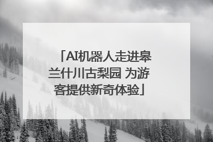 AI机器人走进皋兰什川古梨园 为游客提供新奇体验
