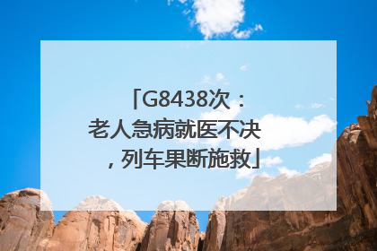 G8438次：老人急病就医不决，列车果断施救